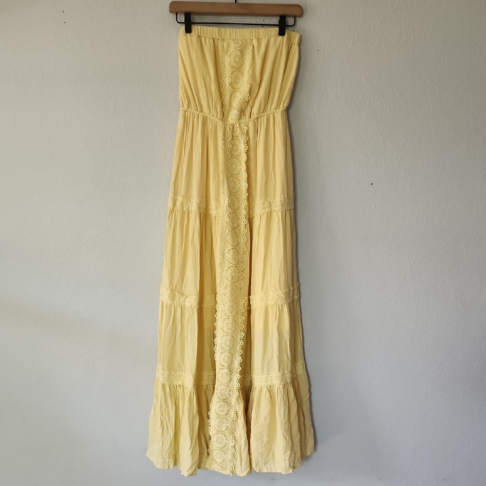 Harper Yellow Strapless Dress